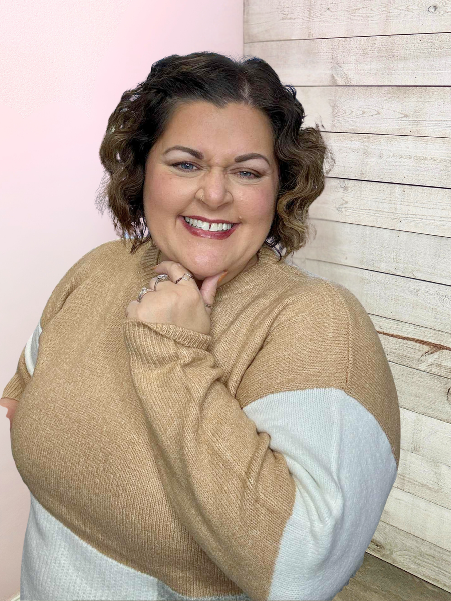 "Nestled In Love" Colorblock Sweater- Brown