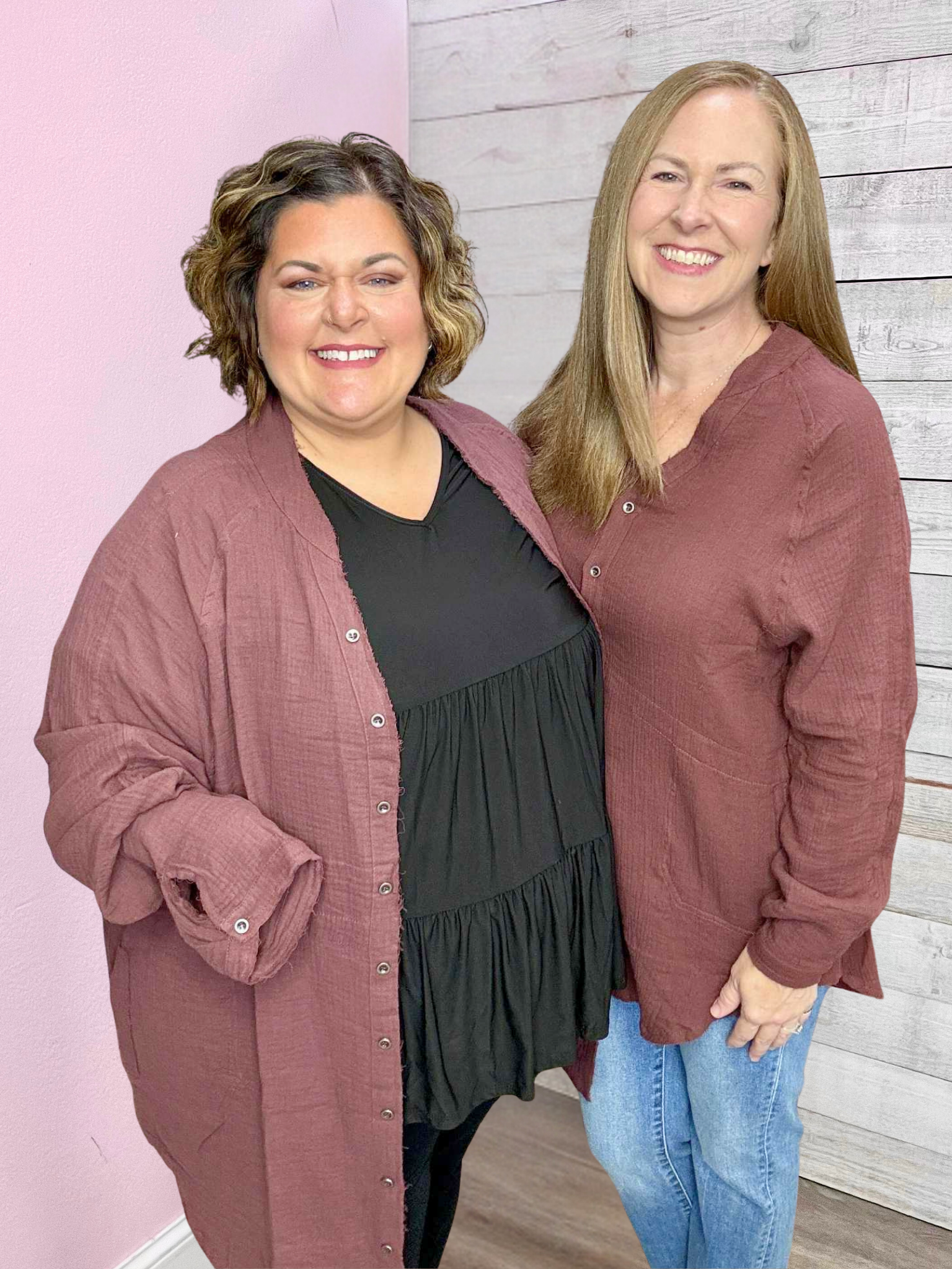 "So Devine" Button Down Tunic Shirt