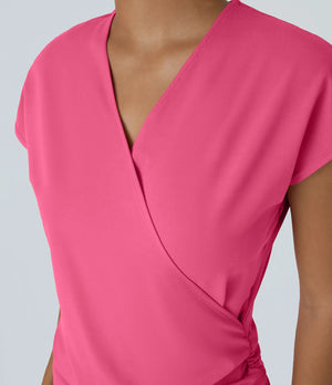 Halara "Pretty Moment" Crossover Top- Pink