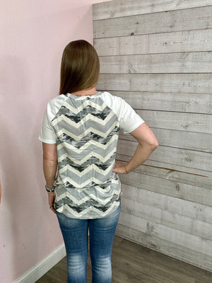 "No Complaints" Camo Chevron Print Top *FINAL SALE*