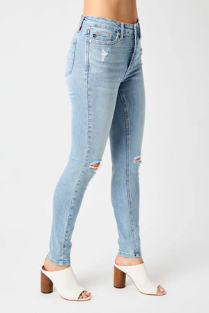 Judy Blue Mid-Rise Tummy Control Skinny Jean- 88797