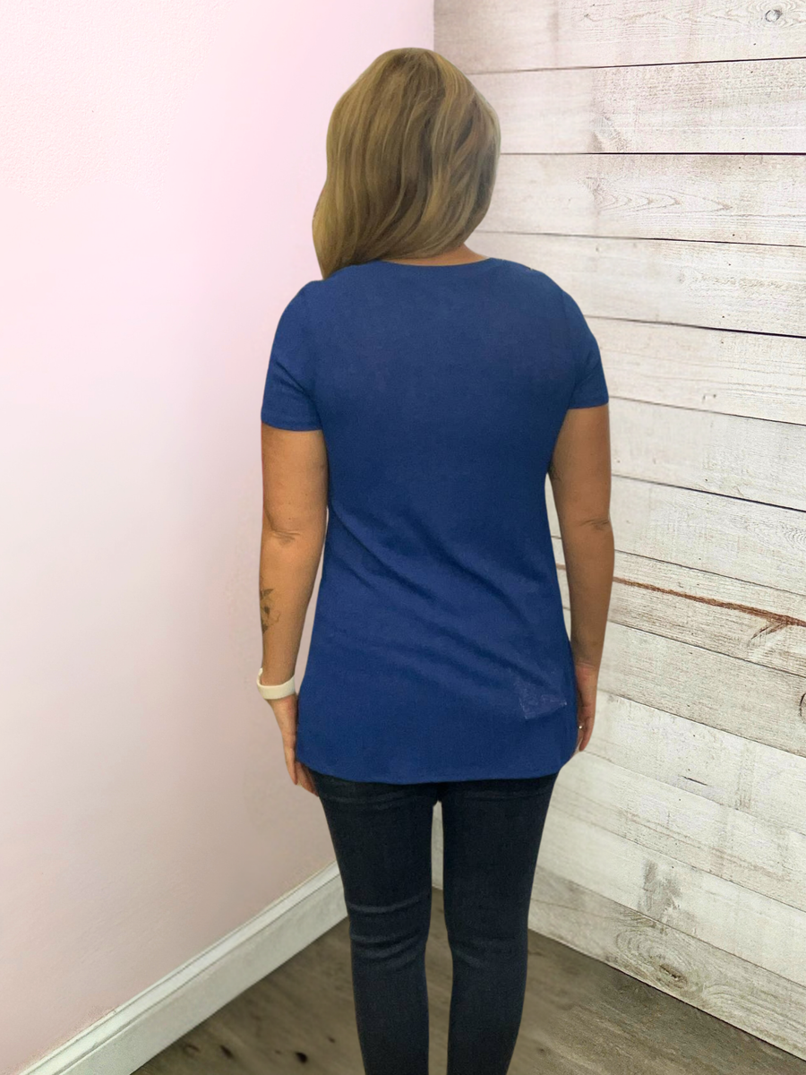 "Everyday Ease" Royal Blue Top