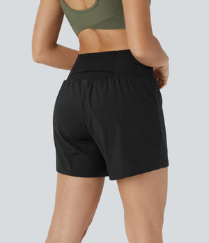 Halara "Lake Days" Yoga Shorts 5in- Black