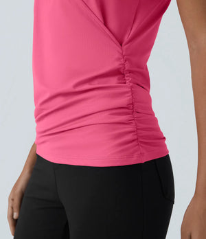 Halara "Pretty Moment" Crossover Top- Pink