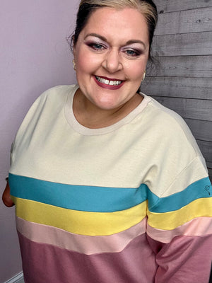 "Forever Love" Colorblock Sweatshirt