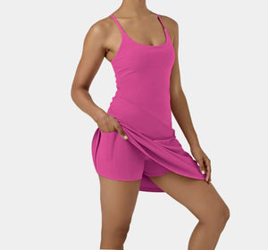 Halara "Make The Time" Crisscross Back Dress