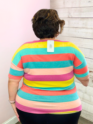 "Everyday Bliss" Multi-Color Striped Top