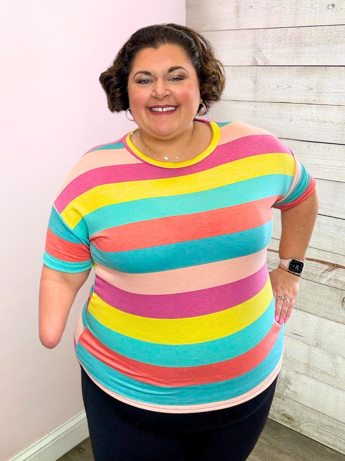 "Everyday Bliss" Multi-Color Striped Top