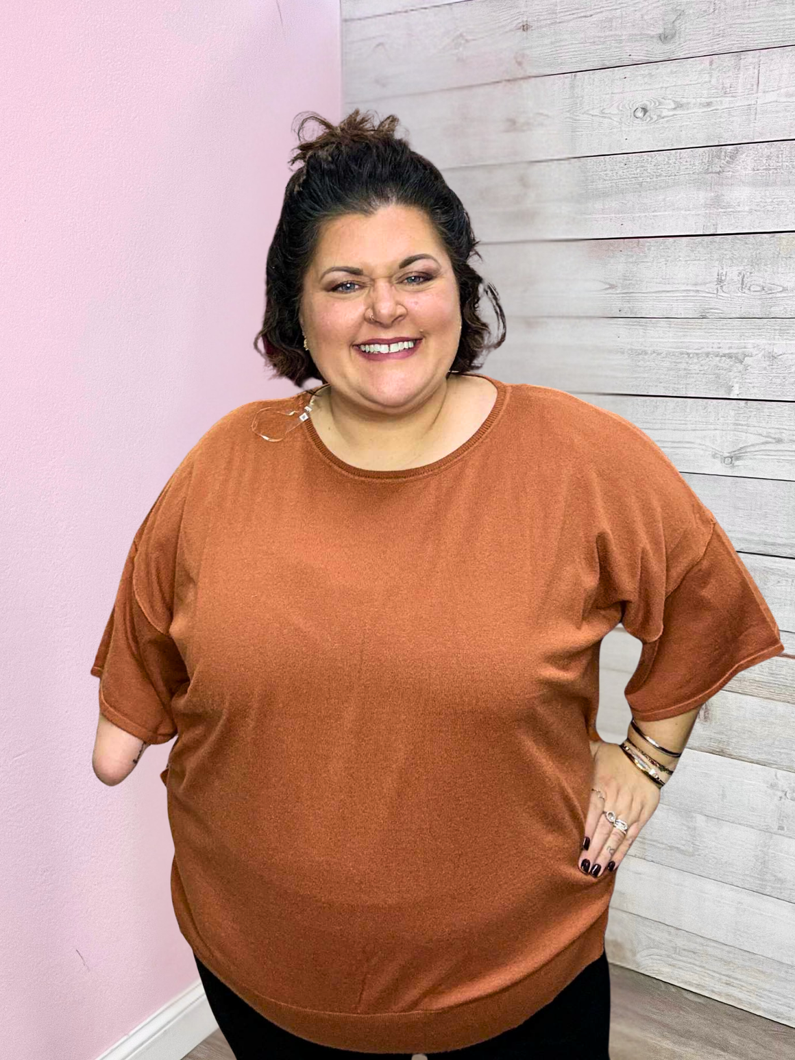 "What A Treat" Solid Rust Top