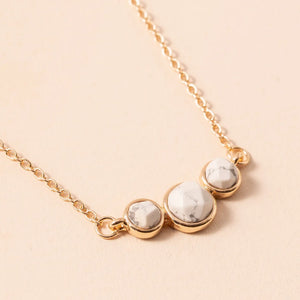 "Dream" Three Stone Pendant Necklace