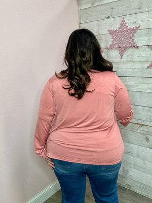 "The Lucky One" Twist Neck Top- Pink