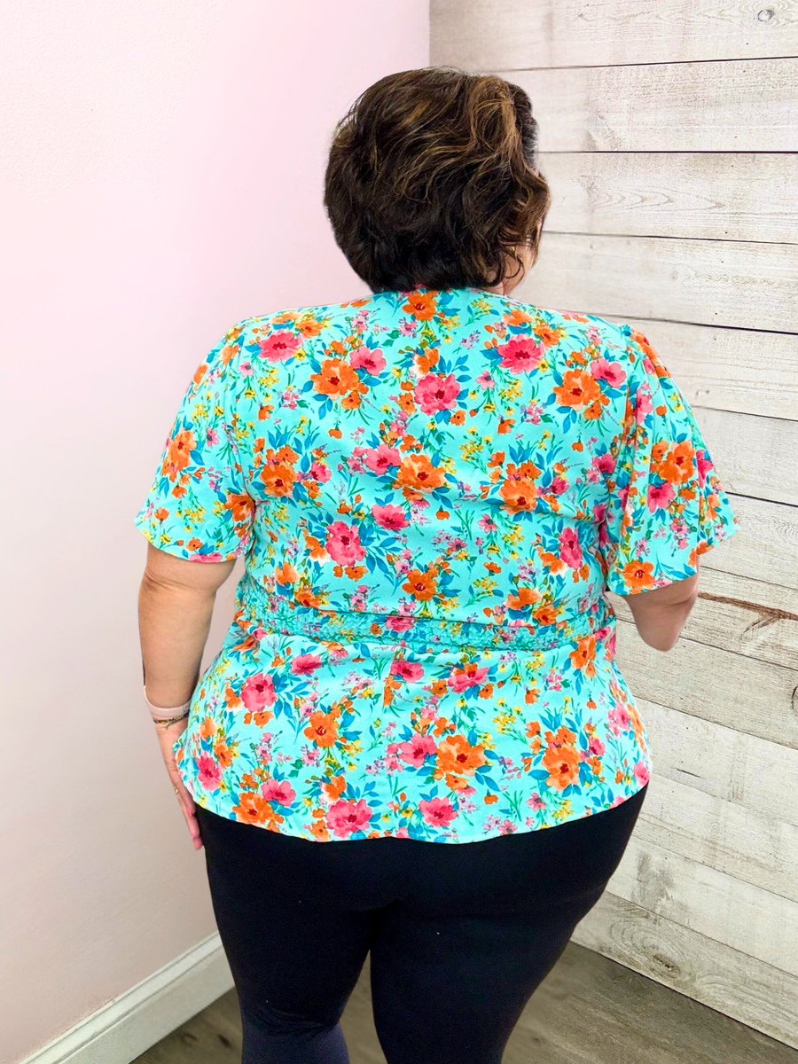 "Uptown Charm" Smocked Waist Top