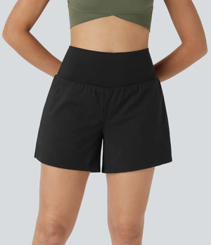 Halara "Lake Days" Yoga Shorts 5in- Black