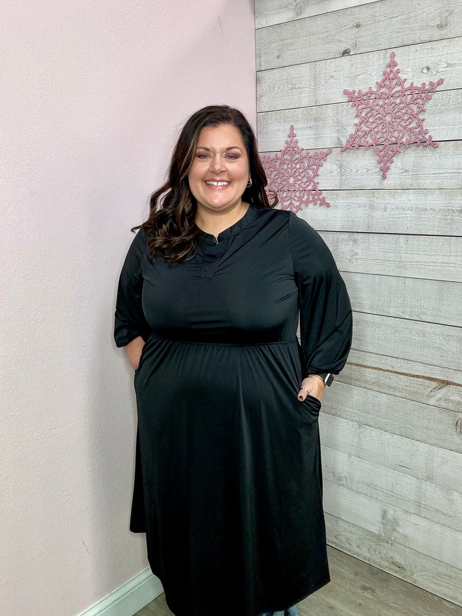 BF "On The Edge" Solid Black Dress