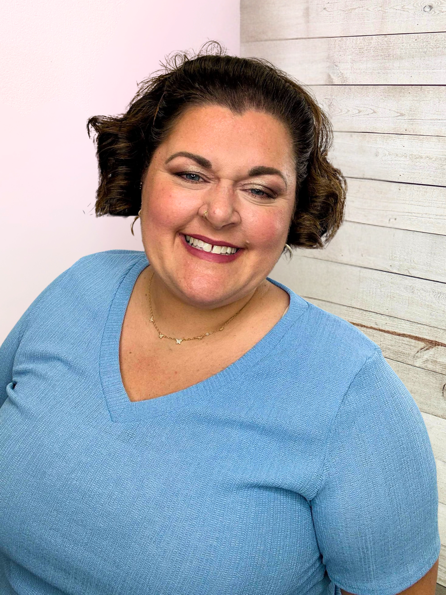 "Everyday Ease" Light Blue Top