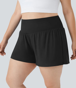 Halara "Lake Days" Yoga Shorts 5in- Black