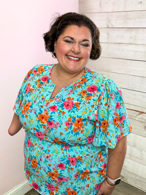 "Uptown Charm" Smocked Waist Top