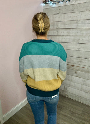 "Trendy Chic" Striped Knit Sweater