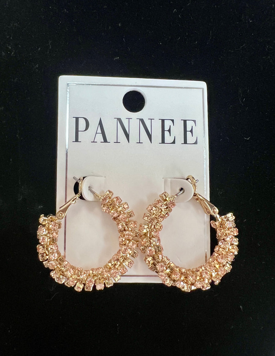 Gold Diamond Hoop Earrings