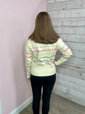 "Long Walks" Multi-Color Striped Sweater