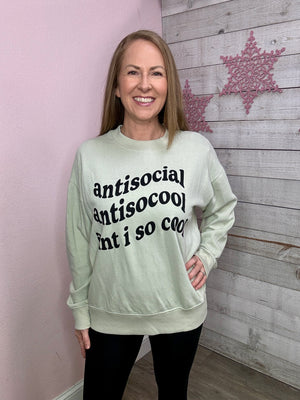 BF "Antisocial" Graphic Sweatshirt