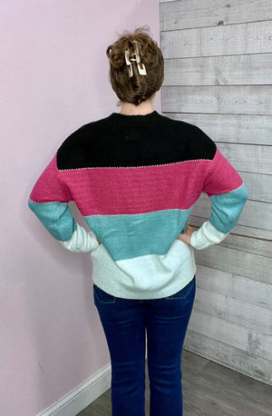 "Can't Decide" Colorblock Sweater