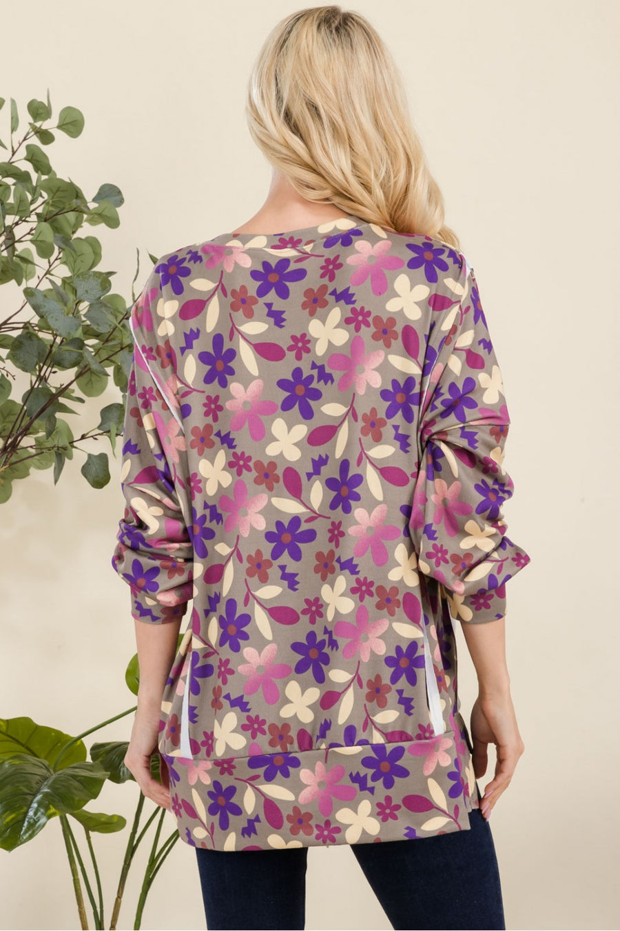 PF "Remember It Well" Floral Print Top