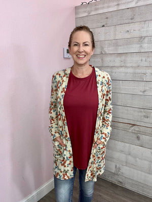 "Favorite Adventure" Floral Cardigan