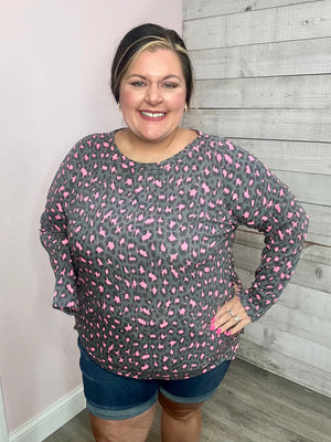 "Gentle Heart" Animal Print Weekender Top