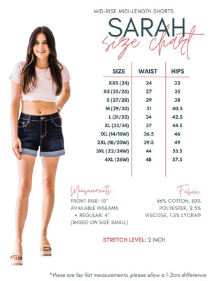 Rubies+Honey Mid-Rise Shorts- 21004D *FINAL SALE*