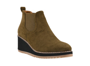 "Love You A Latte" Khaki Faux Suede Boot