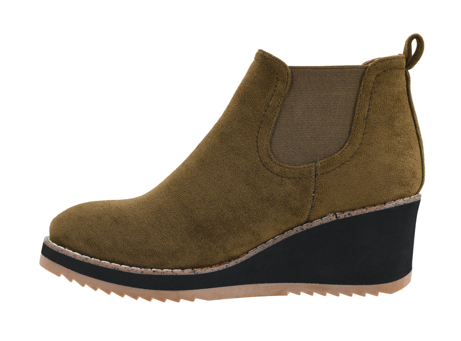 "Love You A Latte" Khaki Faux Suede Boot