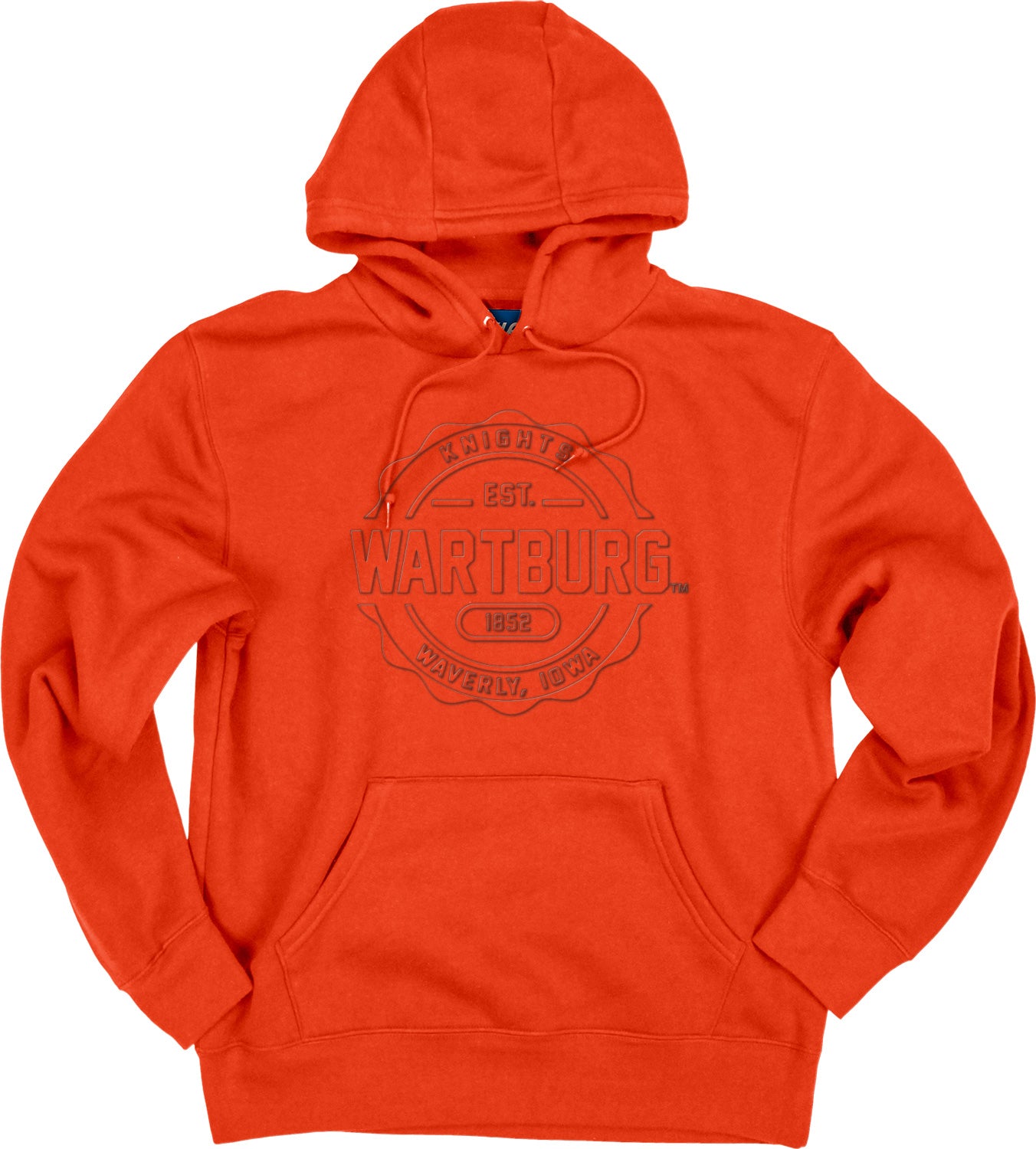 Wartburg Orange Embossed Hooded Sweatshirt