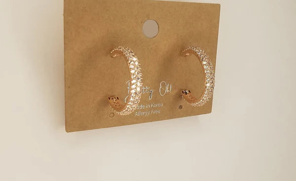 Cubic Zirconia Hoop Earrings