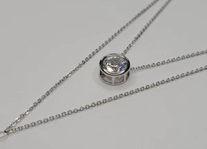 Cubic Zirconia Double Layered Necklace