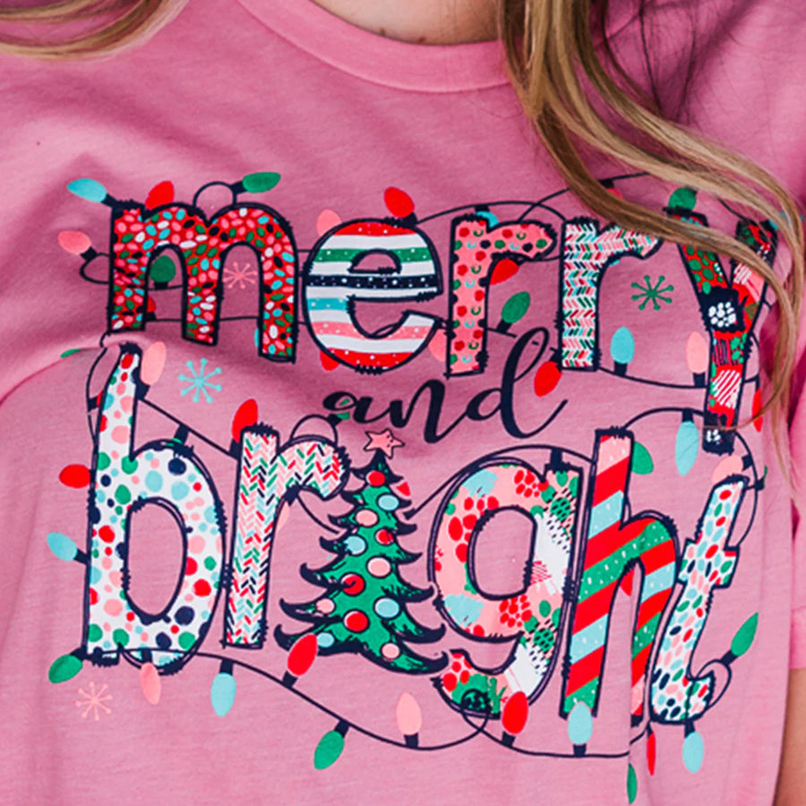 Merry and Bright Graphic Tee *FINAL SALE*