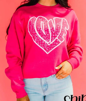 "Love" Valentine Graphic Sweatshirt