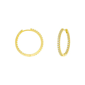 Studded Huggie Hoop Earrings