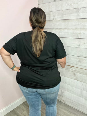"Listen To Me" Animal Print Teal Top
