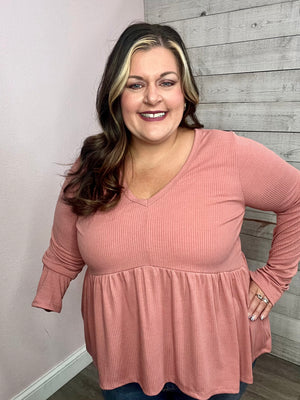 "Better Together" Pink Babydoll Top