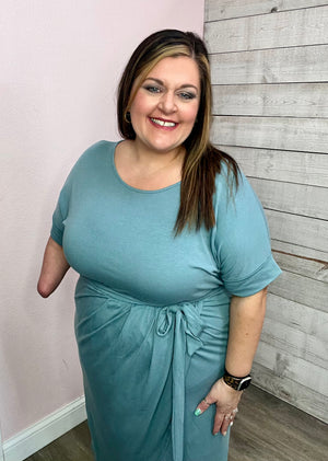 "Take Control" Tulip Dress- Blue