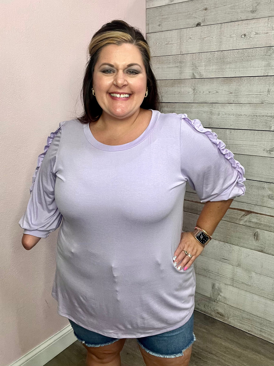 "Carefree" Ruffle Sleeve Tunic Top *FINAL SALE*