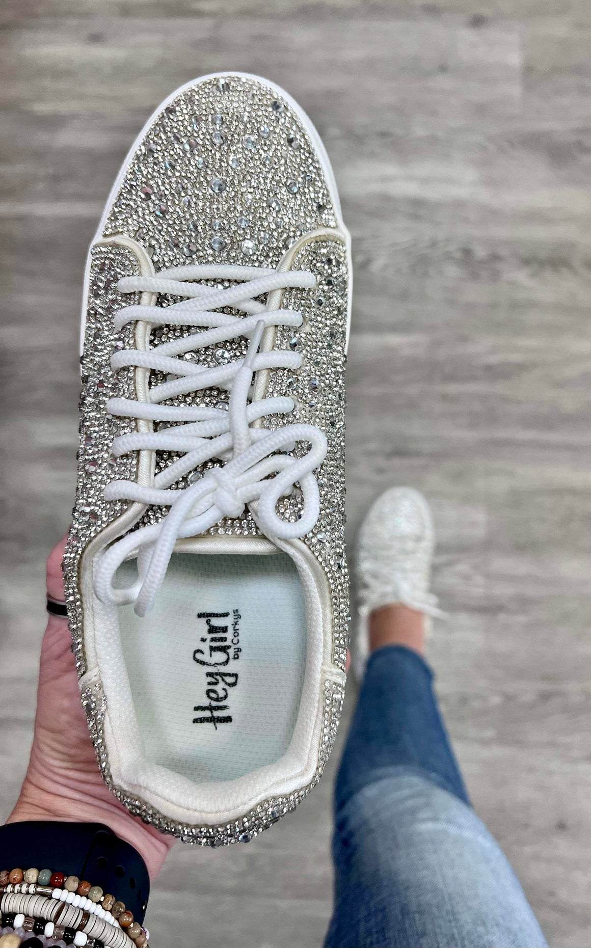 "Bedazzle" Corkys Clear Rhinestone Sneaker