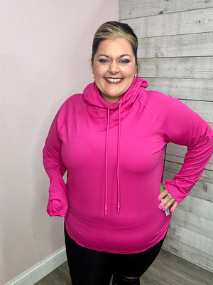 "Serendipity" Hooded Top- Berry