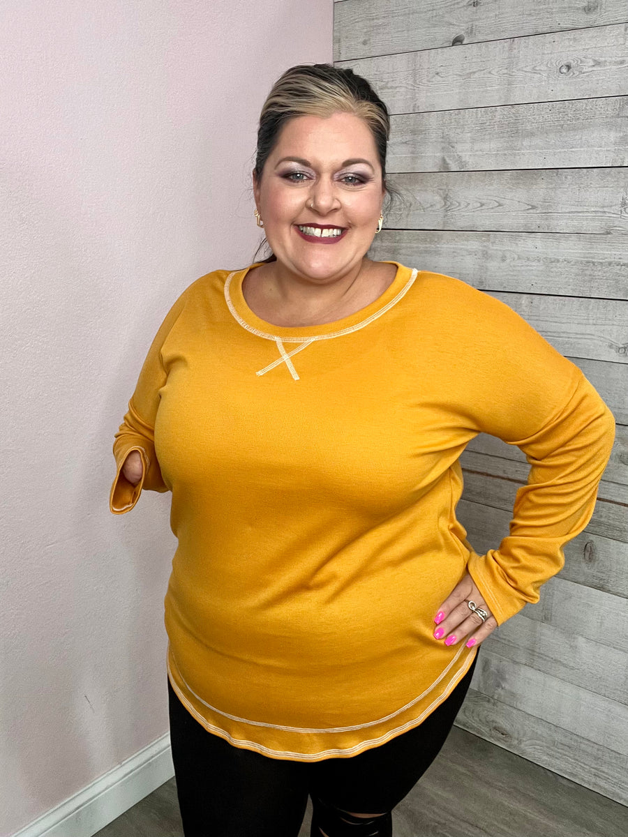 "Inspired" Yellow Long Sleeve Top *FINAL SALE*