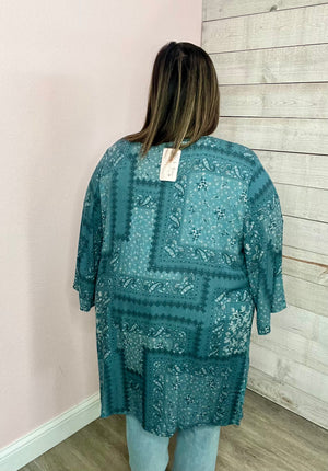 "Lovely Day" Paisley Printed Kimono *FINAL SALE*
