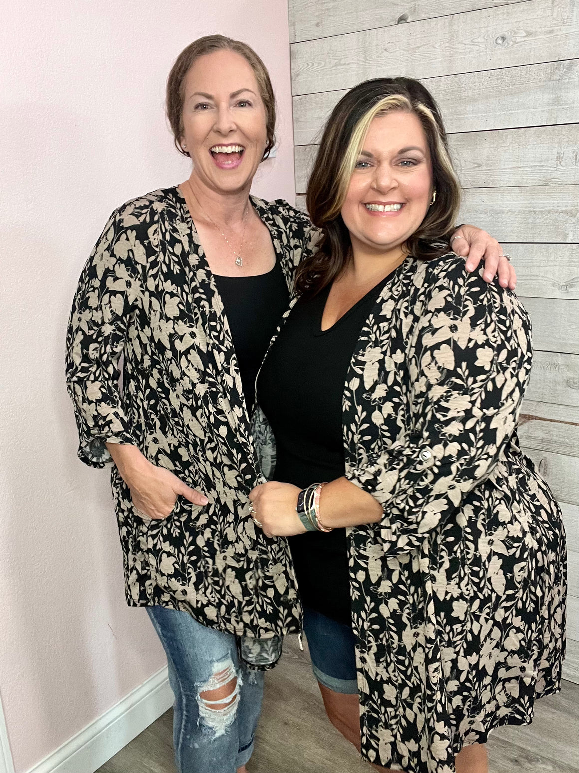 "Take It All Back" Black/Mocha Gabby Kimono