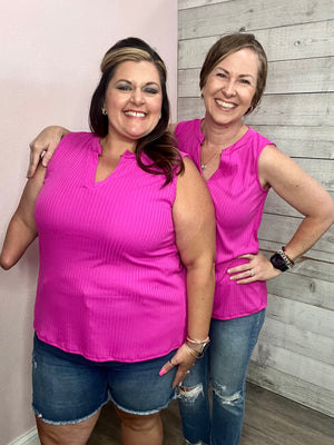 "Someday Soon" Sleeveless Top- Pink