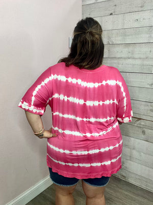 "Love Crush" Tie-Dye Short Sleeve Top *FINAL SALE*