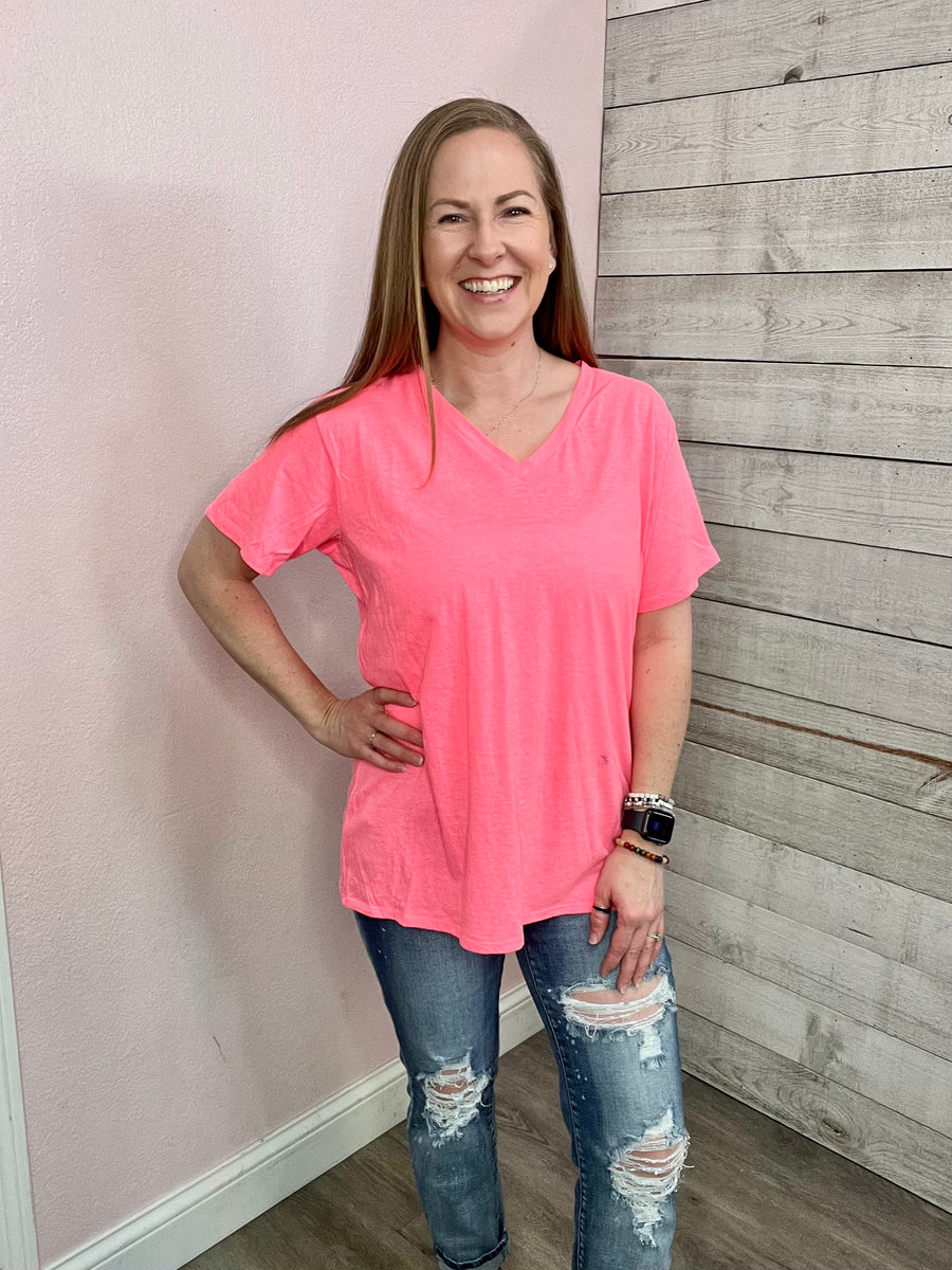 "Your Turn" V Neck Top **Final Sale**